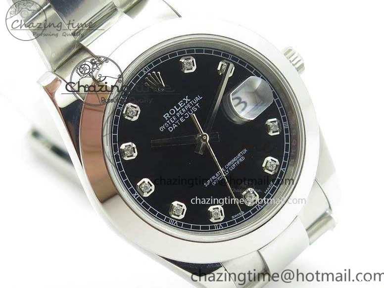 MiroTime 0323 DailyWear DateJust 41mm 126300 SS Noob 1:1 Best Edition Black Dial Diam Markers On SS Bracelet A 3587